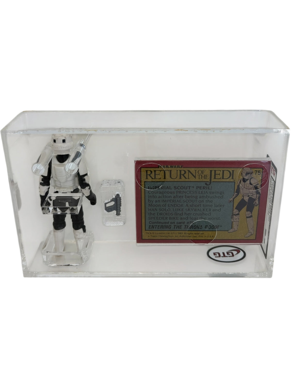 [GTG] (STAR WARS VINTAGE) BIKER SCOUT + TOPPS KARTE