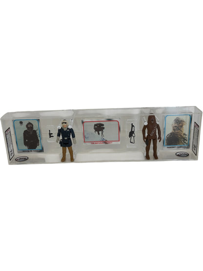 [GTG] (STAR WARS VINTAGE) 2 PACK CHEWBACCA + HAN SOLO HOTH + 3 TOPPS CARD