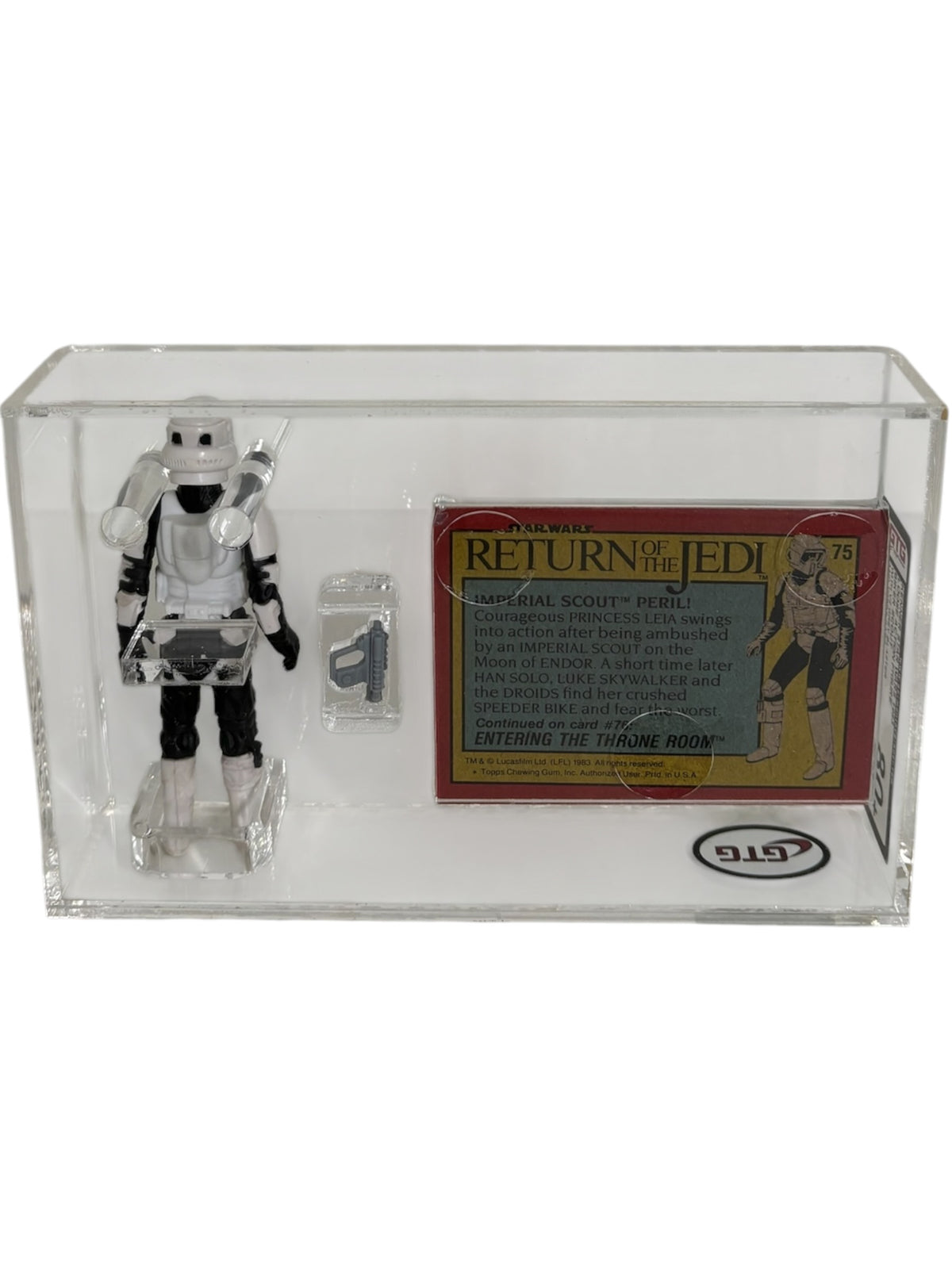 [GTG] (STAR WARS VINTAGE) BIKER SCOUT + TOPPS KARTE