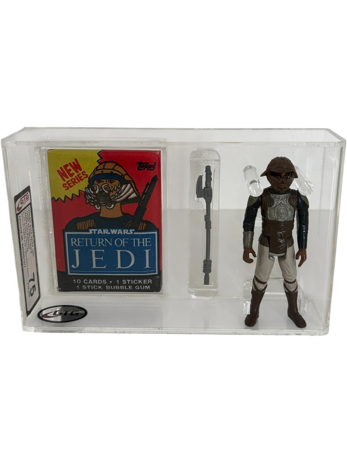 [GTG] (STAR WARS VINTAGE) LANDO SKIFF GUARD WITH TOPPS STICKER PACKAGE