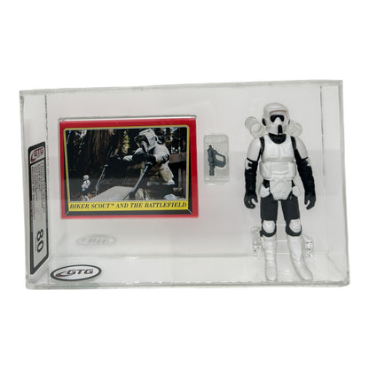 [GTG] (STAR WARS VINTAGE) BIKER SCOUT + TOPPS KARTE