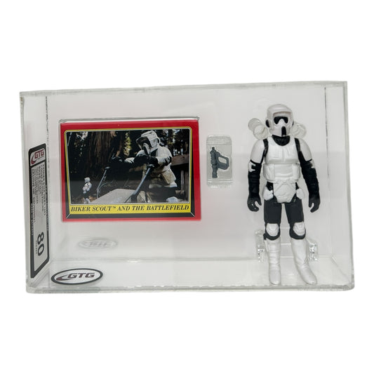 [GTG] (STAR WARS VINTAGE) BIKER SCOUT + TOPPS KARTE
