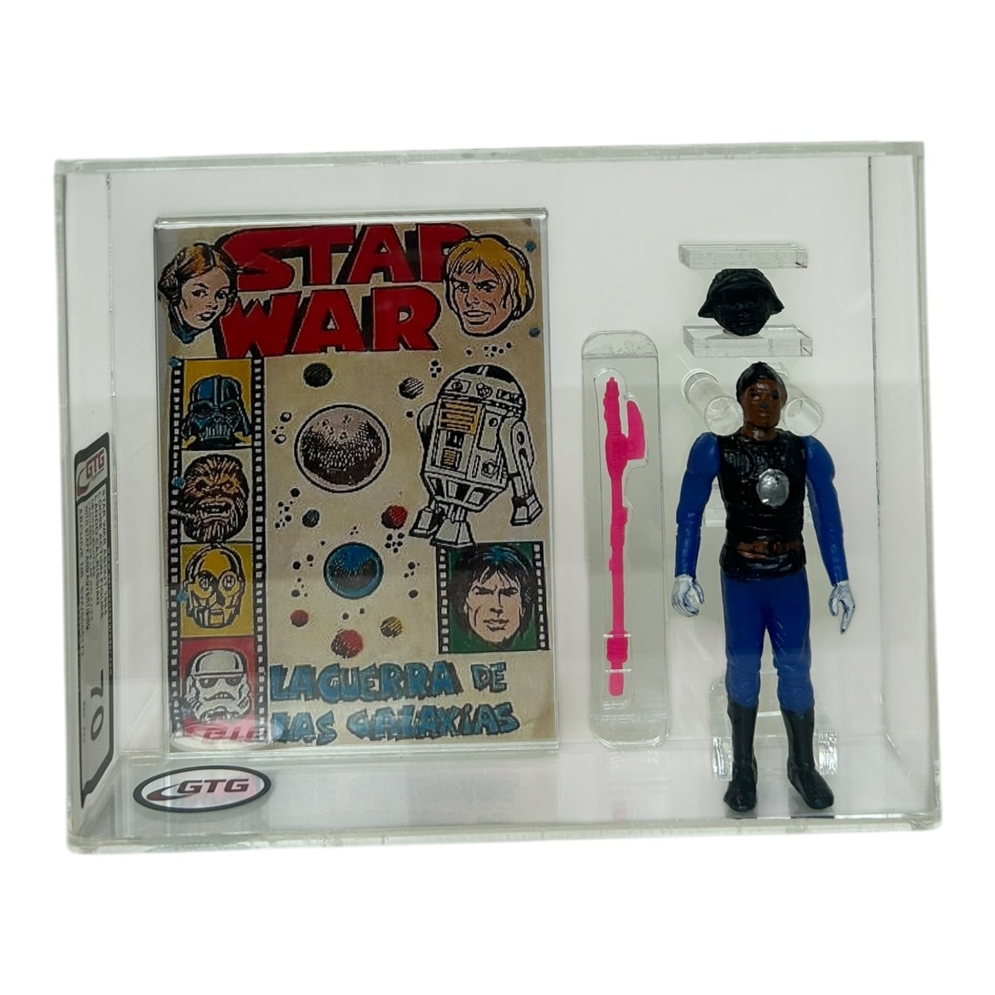 [GTG] (STAR WARS VINTAGE) MEXICAN BOOTLEG LANDO SKIFF GUARD + TOPPS KARTE