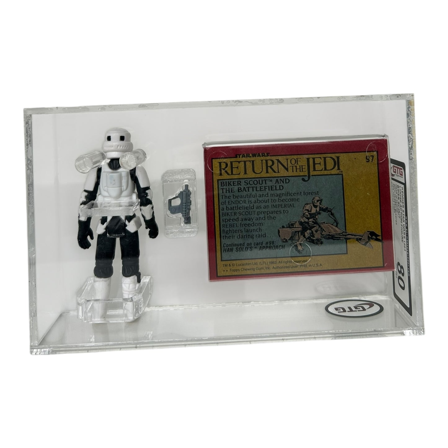 [GTG] (STAR WARS VINTAGE) BIKER SCOUT + TOPPS KARTE