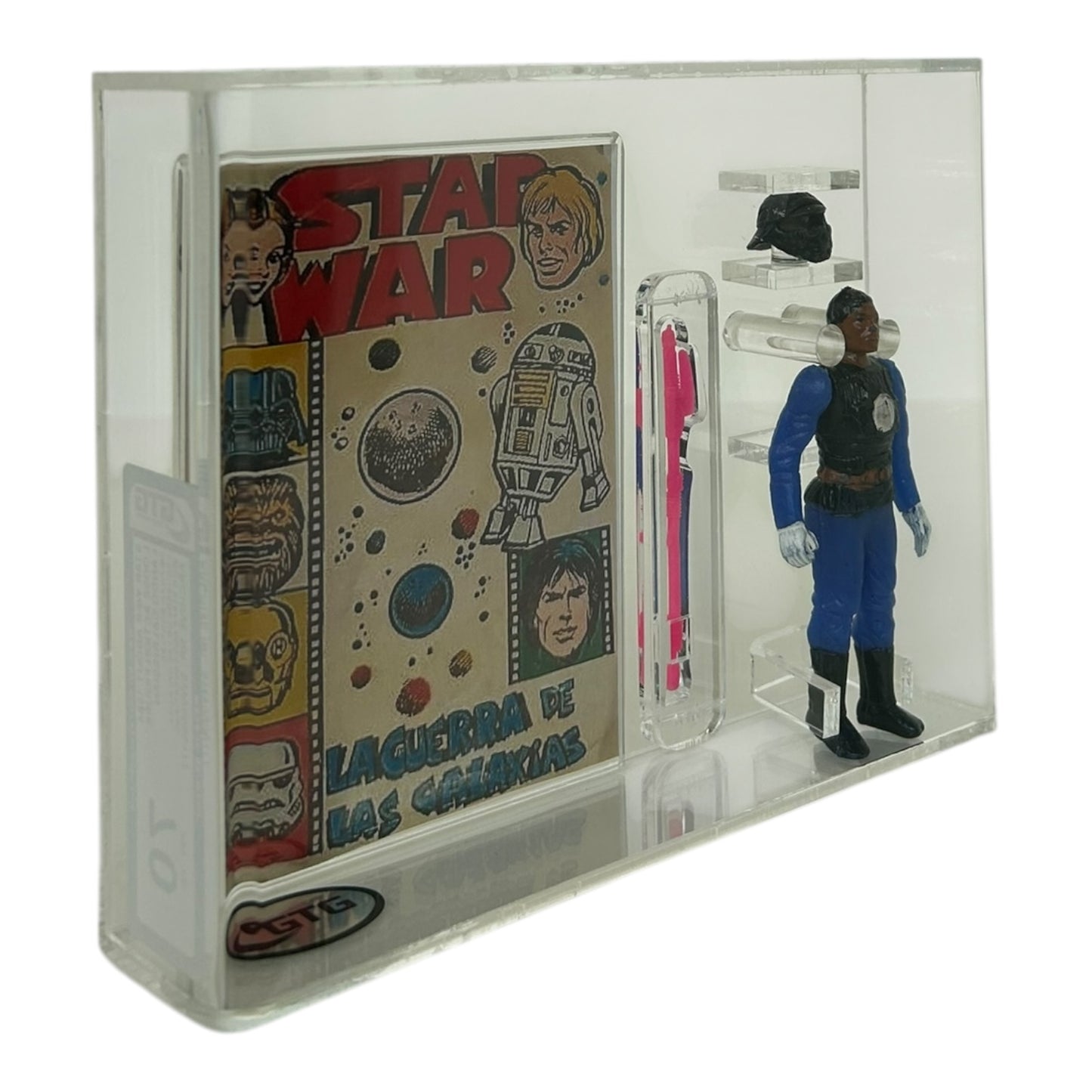 [GTG] (STAR WARS VINTAGE) MEXICAN BOOTLEG LANDO SKIFF GUARD + TOPPS KARTE